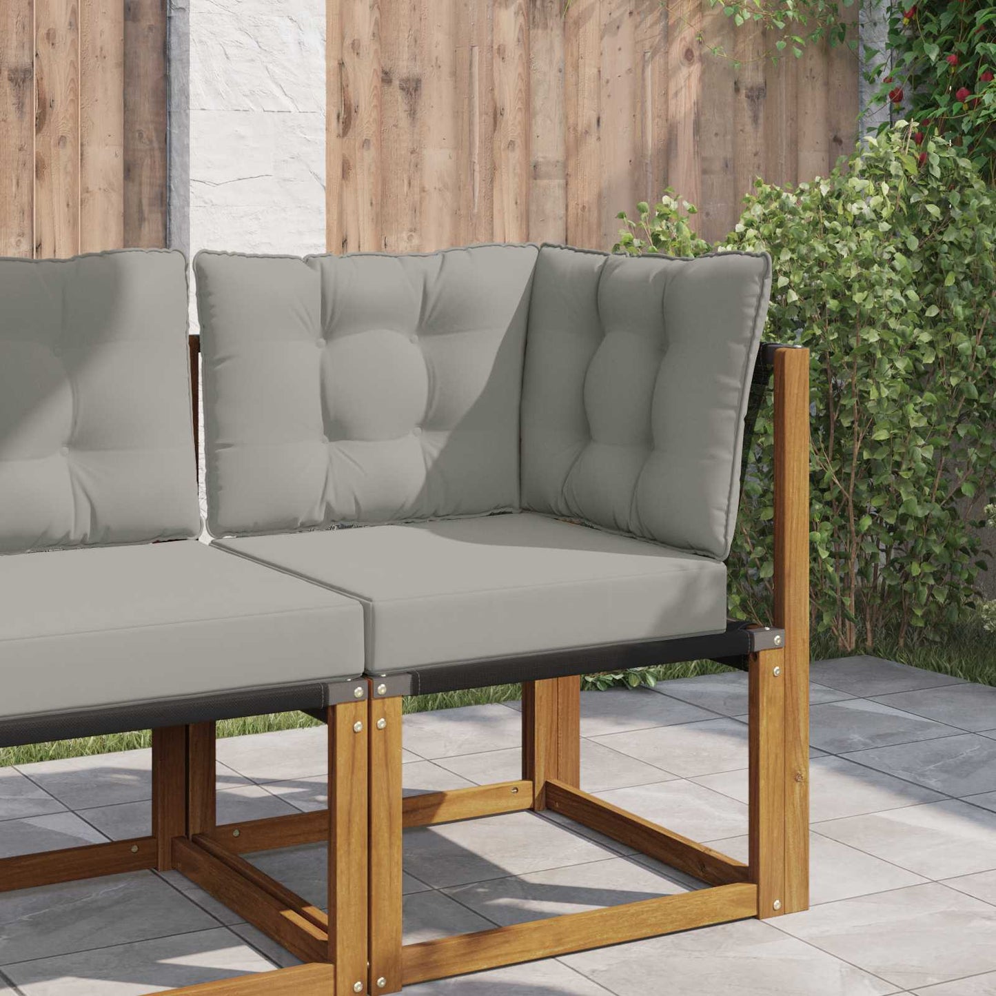 Udendørs Sofa Pude Polyester Grå 60 x 40 x 10 cm