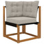 Udendørs Sofa Pude Polyester Grå 60 x 40 x 10 cm