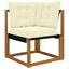 Udendørs Sofa Pude Polyester Creme 60 x 40 x 10 cm