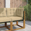Udendørs Sofa Pude Polyester Beige 60 x 40 x 10 cm
