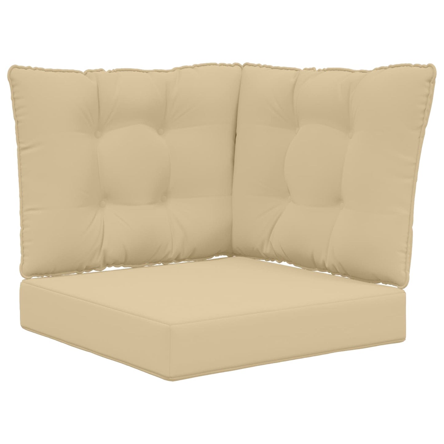 Udendørs Sofa Pude Polyester Beige 60 x 40 x 10 cm