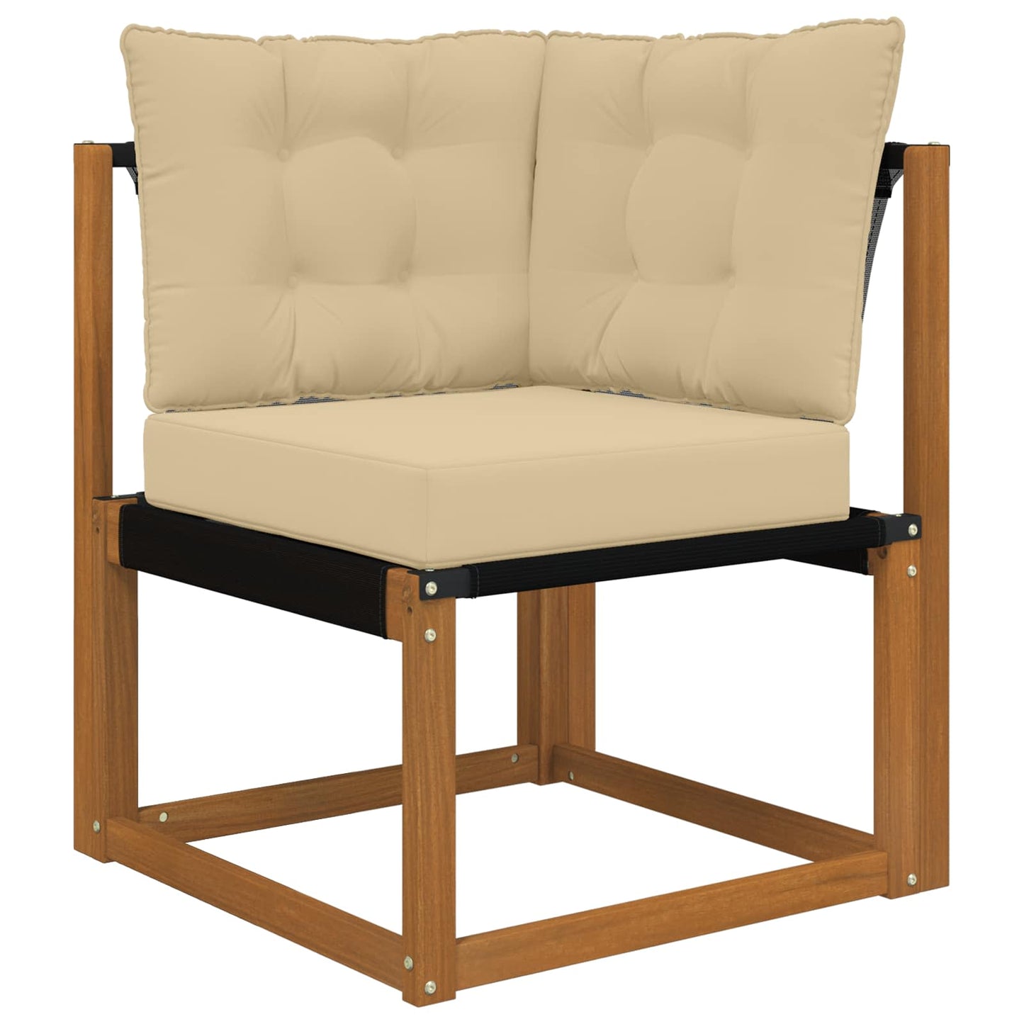 Udendørs Sofa Pude Polyester Beige 60 x 40 x 10 cm