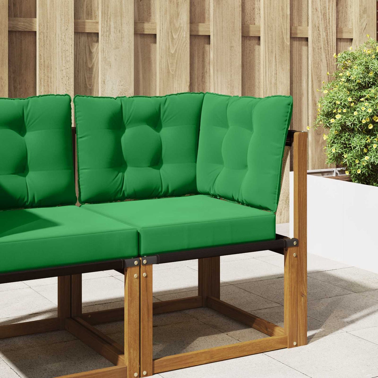 Udendørs Sofa Pude Polyester Grøn 60 x 40 x 10 cm