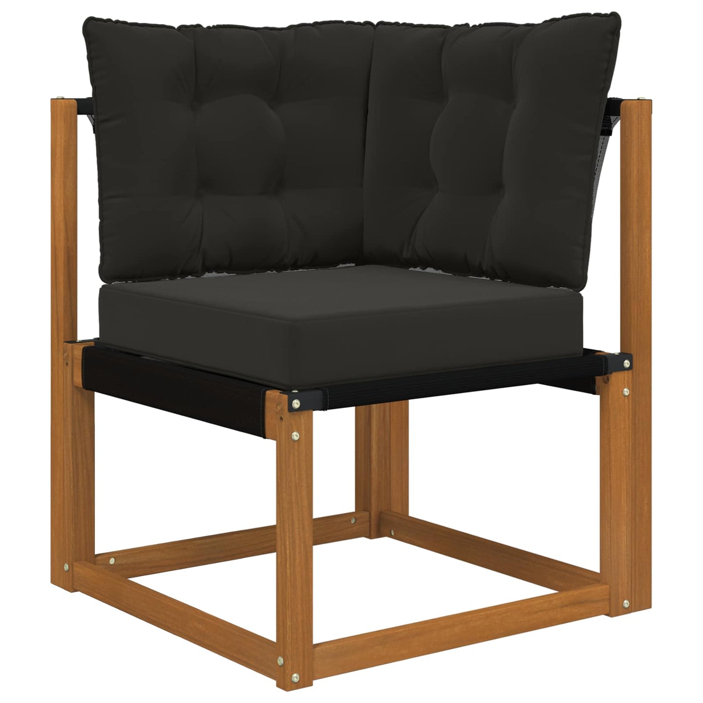 Udendørs Sofa Pude Polyester Sort 60 x 40 x 10 cm