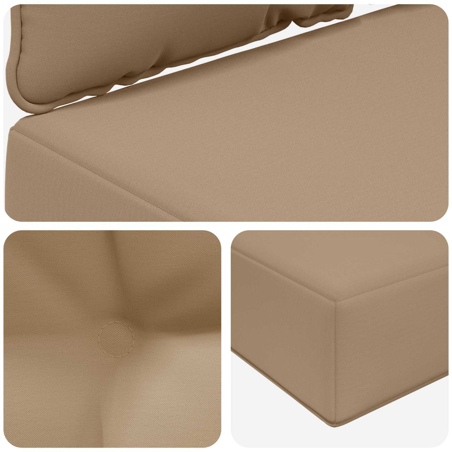 Udendørs Sofa Pude Polyester Gråbrun 60 x 40 x 10 cm