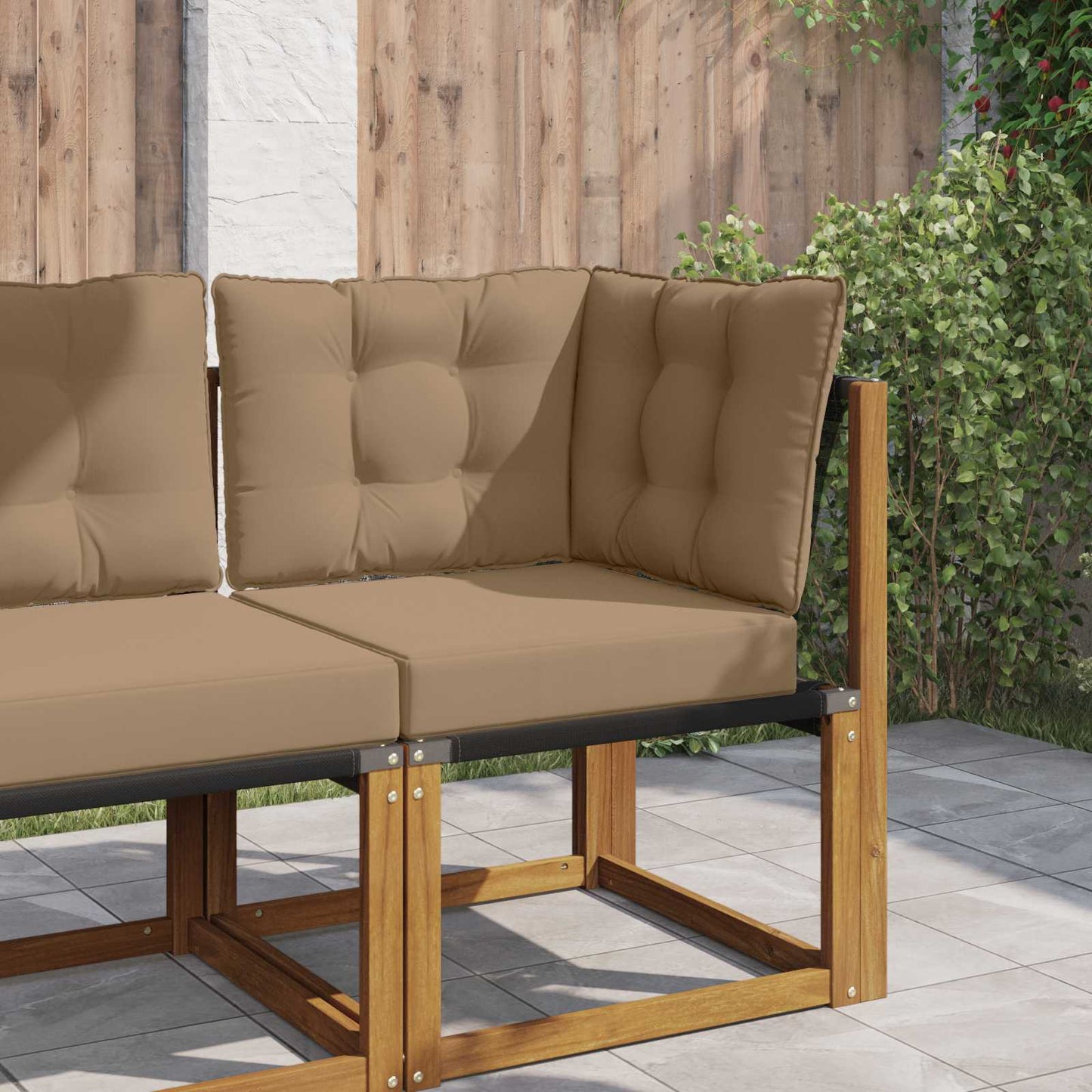 Udendørs Sofa Pude Polyester Gråbrun 60 x 40 x 10 cm