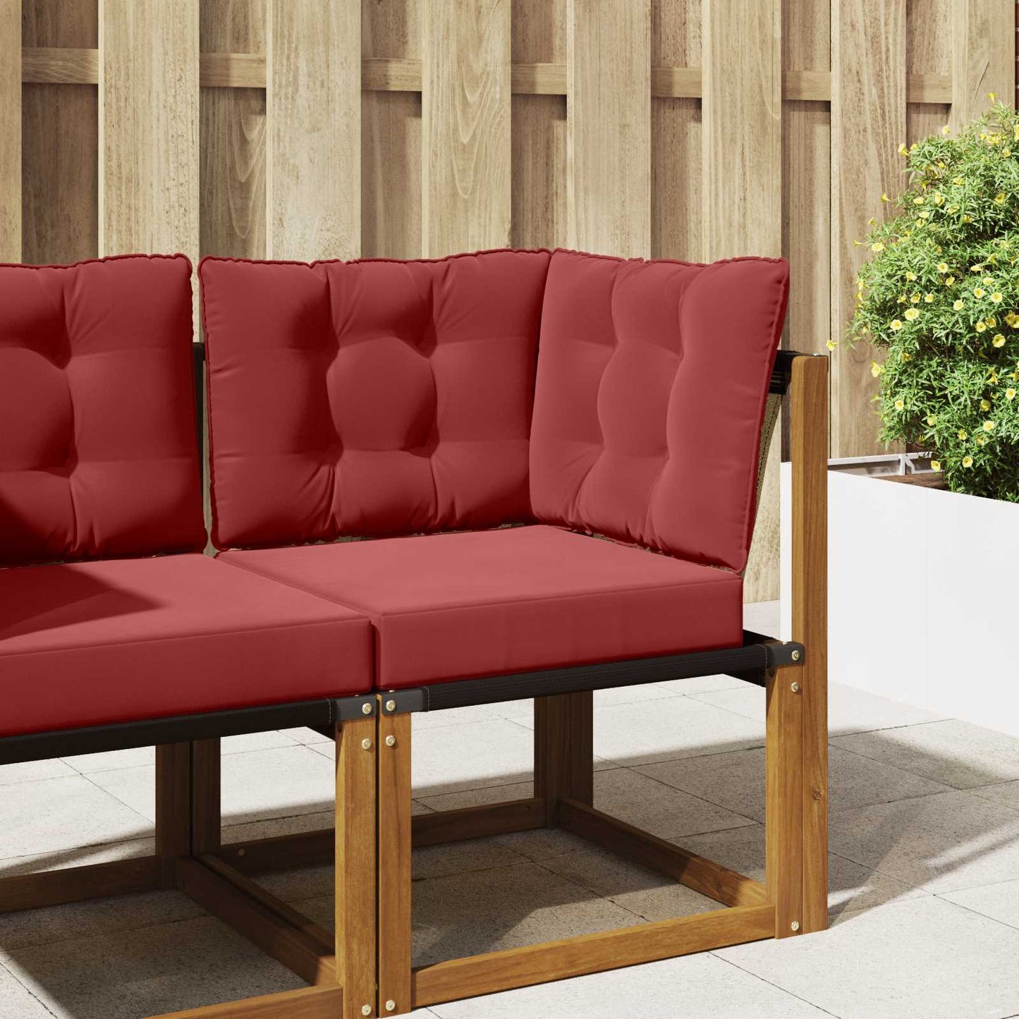 Udendørs Sofa Pude Polyester Vinrød 60 x 40 x 10 cm