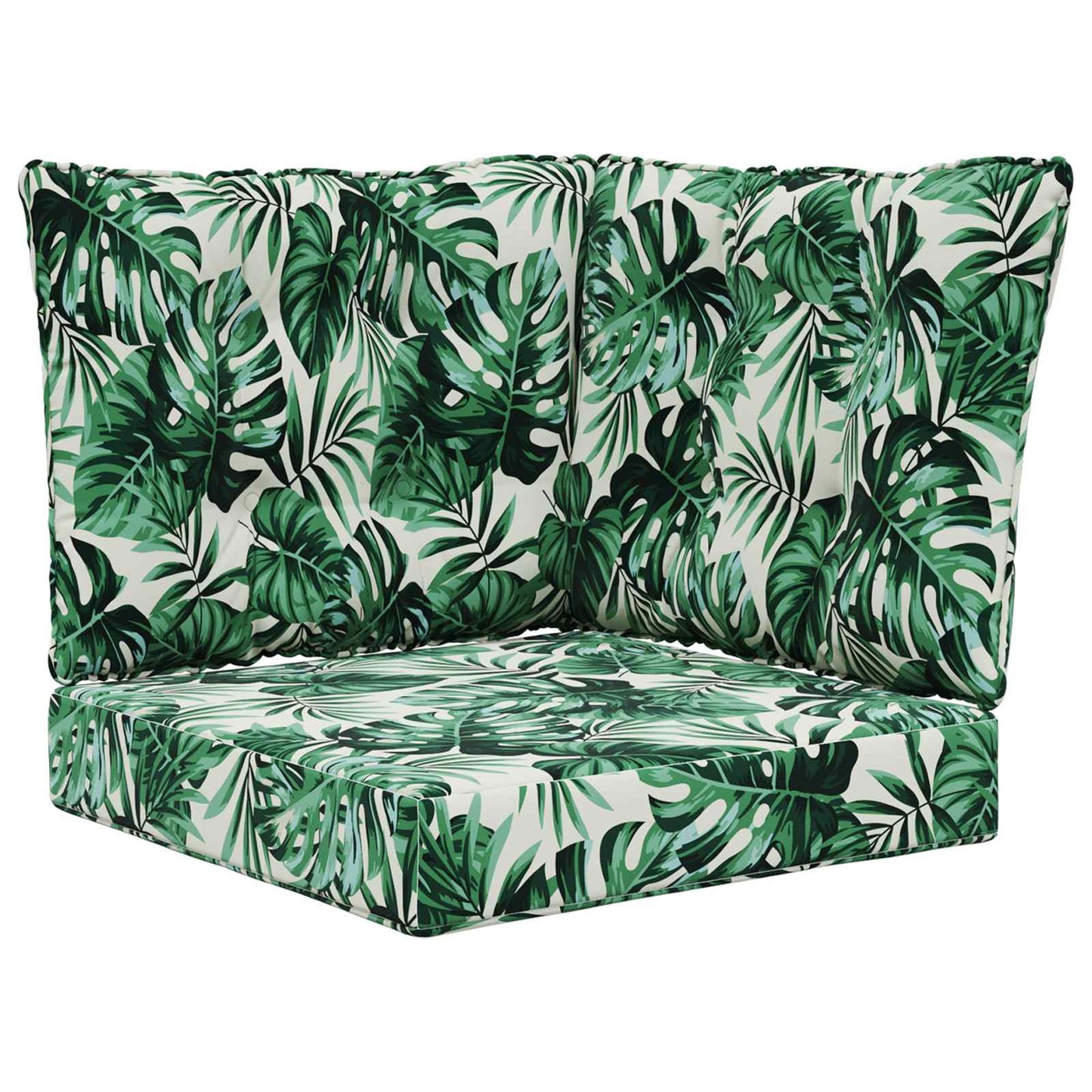 Udendørs Sofa Pude Polyester Bladmønster 60 x 40 x 10 cm