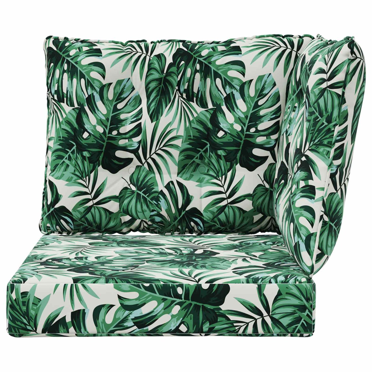 Udendørs Sofa Pude Polyester Bladmønster 60 x 40 x 10 cm