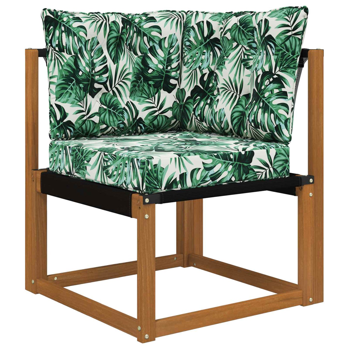 Udendørs Sofa Pude Polyester Bladmønster 60 x 40 x 10 cm