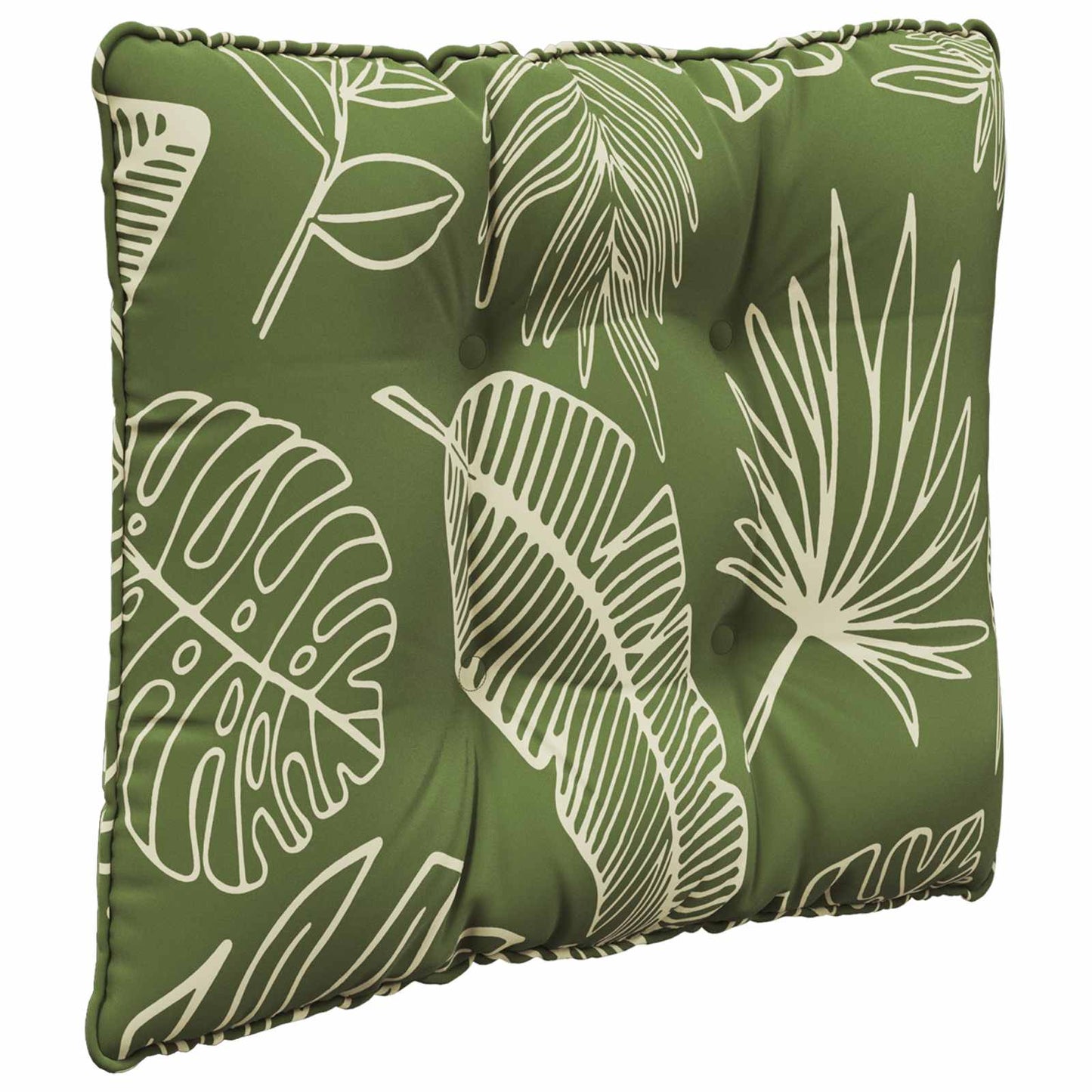 Udendørs Sofa Pude Polyester Bladdesign 60 x 40 x 10 cm