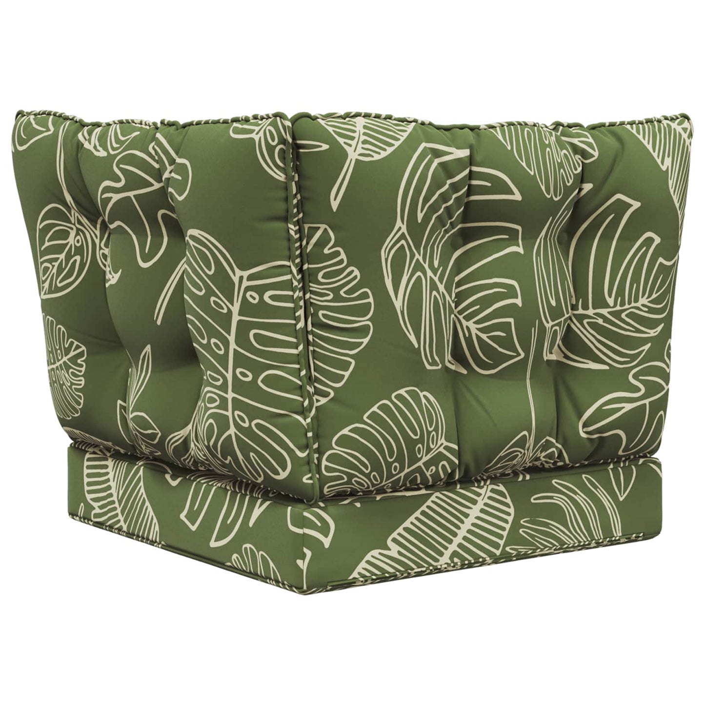 Udendørs Sofa Pude Polyester Bladdesign 60 x 40 x 10 cm