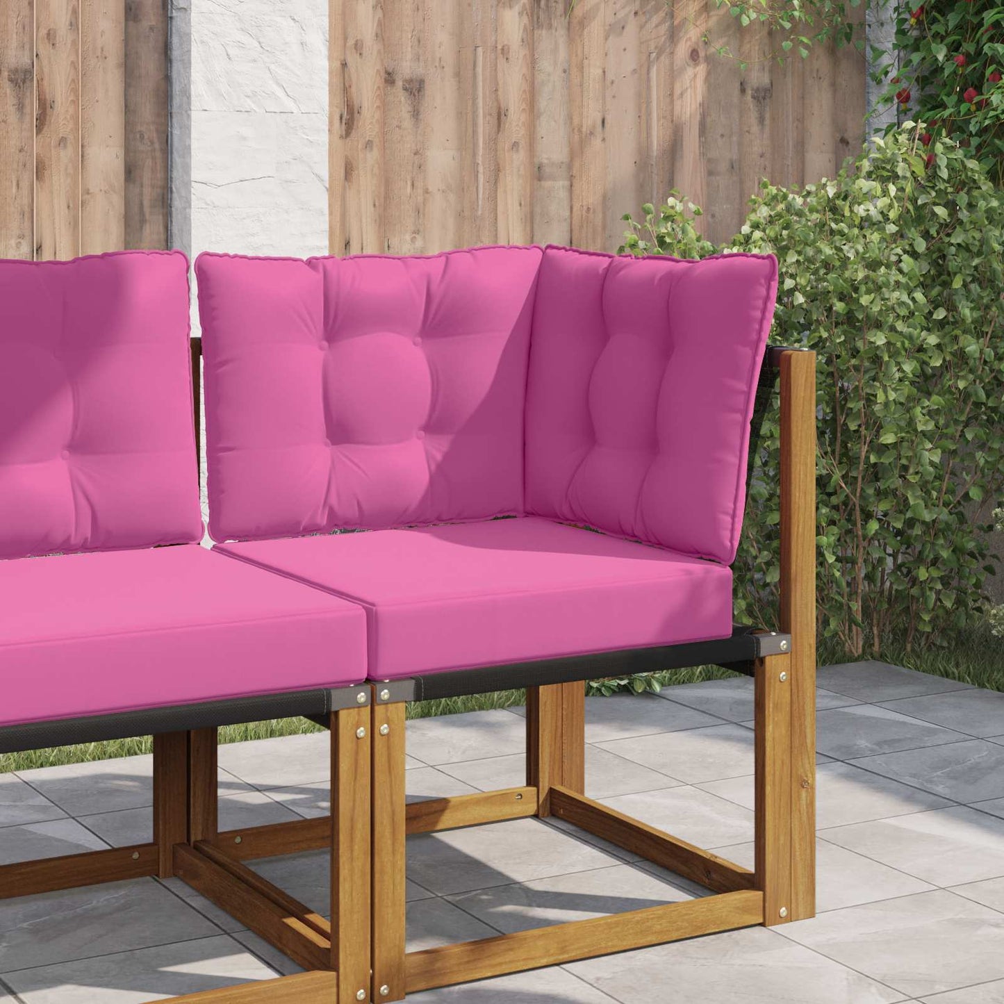 Udendørs Sofa Pude Polyester Lyserød 60 x 40 x 10 cm