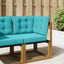 Udendørs Sofa Pude Polyester Turkis 60 x 40 x 10 cm