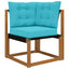 Udendørs Sofa Pude Polyester Turkis 60 x 40 x 10 cm