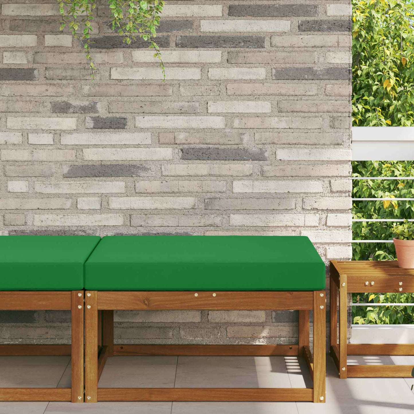 Udendørs Sofa Pude Grøn 80 x 80 x 8 cm Polyester