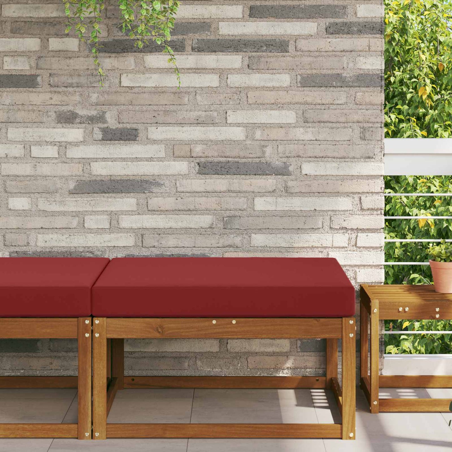 Udendørs Sofa Pude Vinrød 80 x 80 x 8 cm Polyester