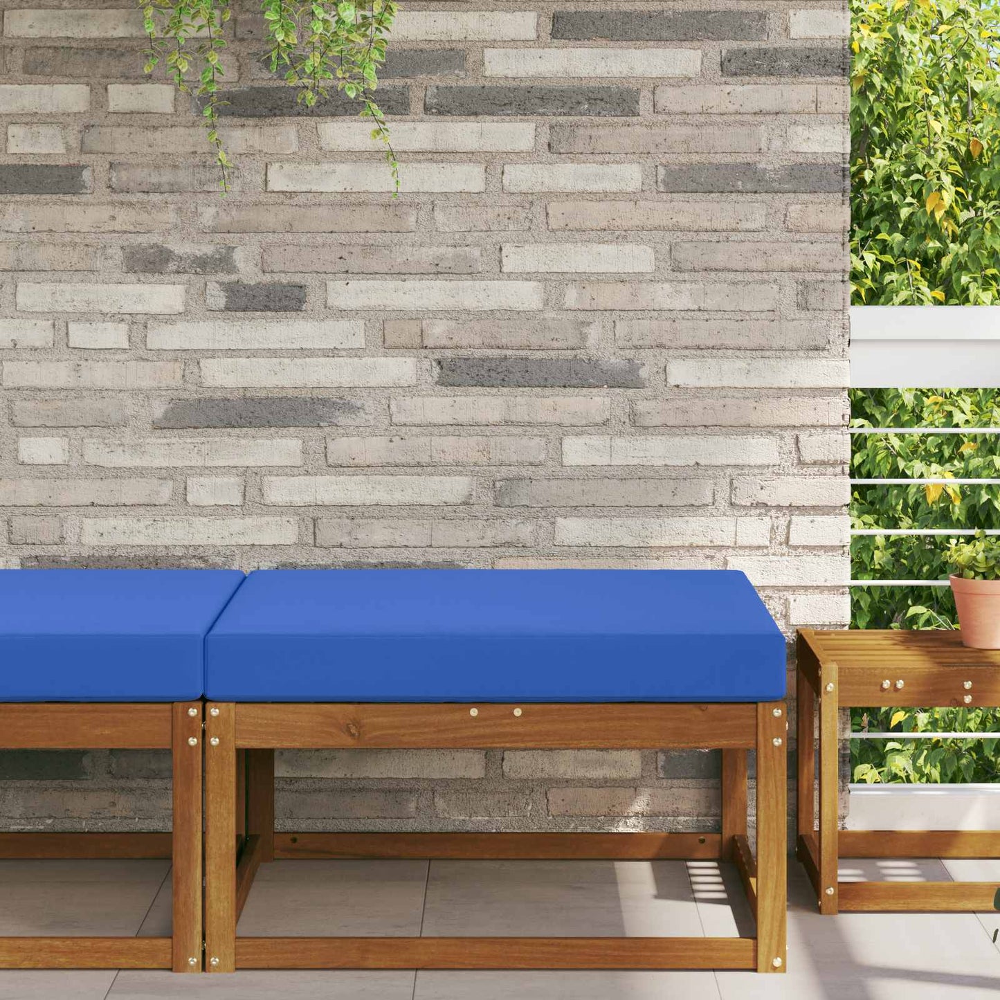 Udendørs Sofa Pude Kongelig blå 80 x 80 x 8 cm Polyester