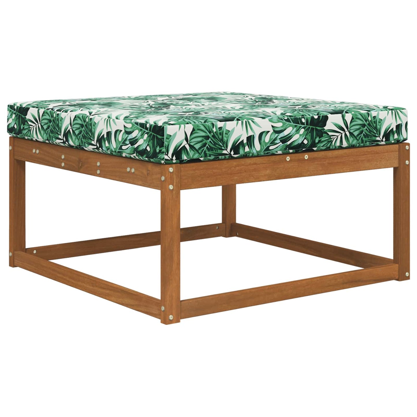 Udendørs Sofa Pude Bladmønster 80 x 80 x 8 cm Polyester