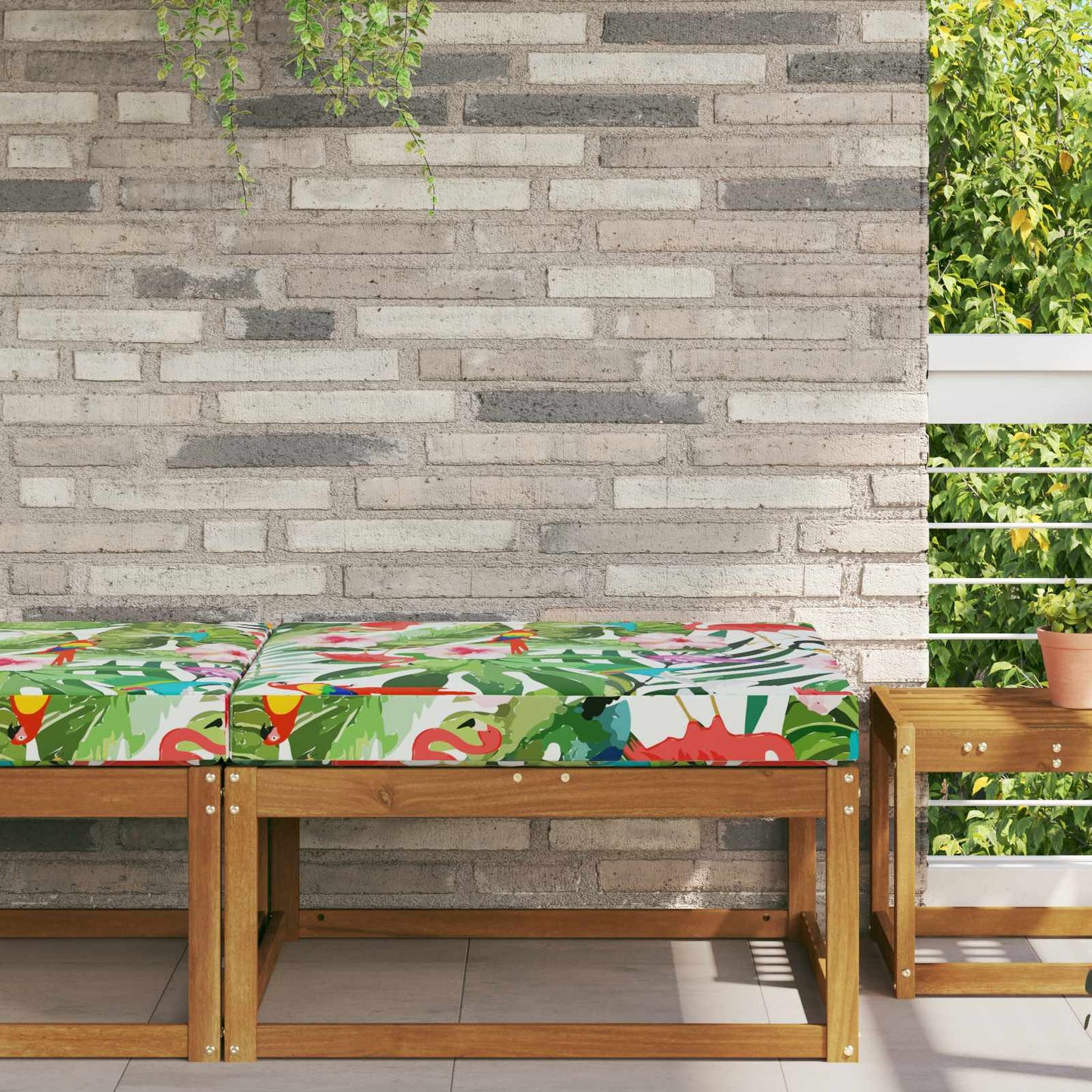 Udendørs Sofa Pude farverig 80 x 80 x 8 cm Polyester