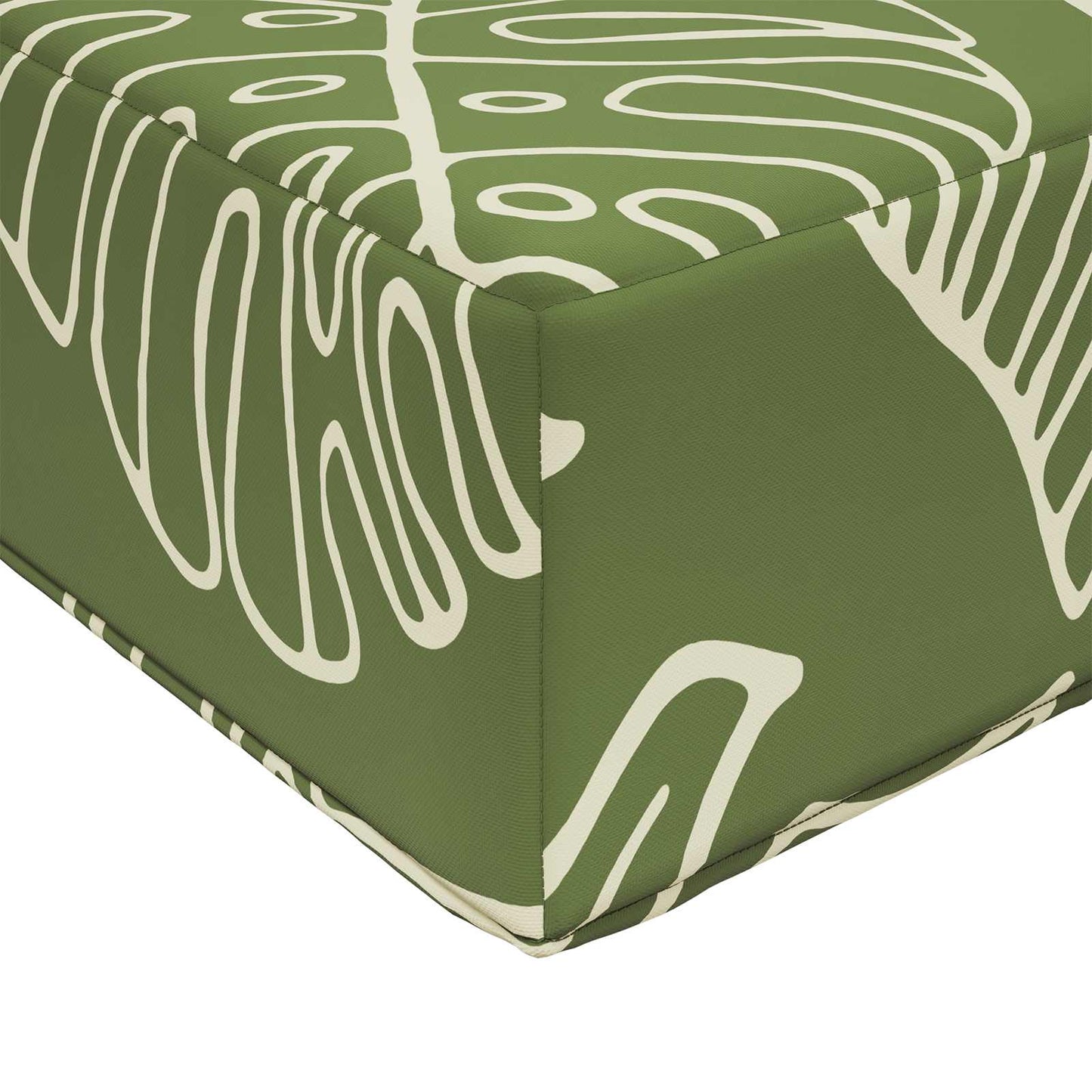 Udendørs Sofa Pude Bladdesign 80 x 80 x 8 cm Polyester
