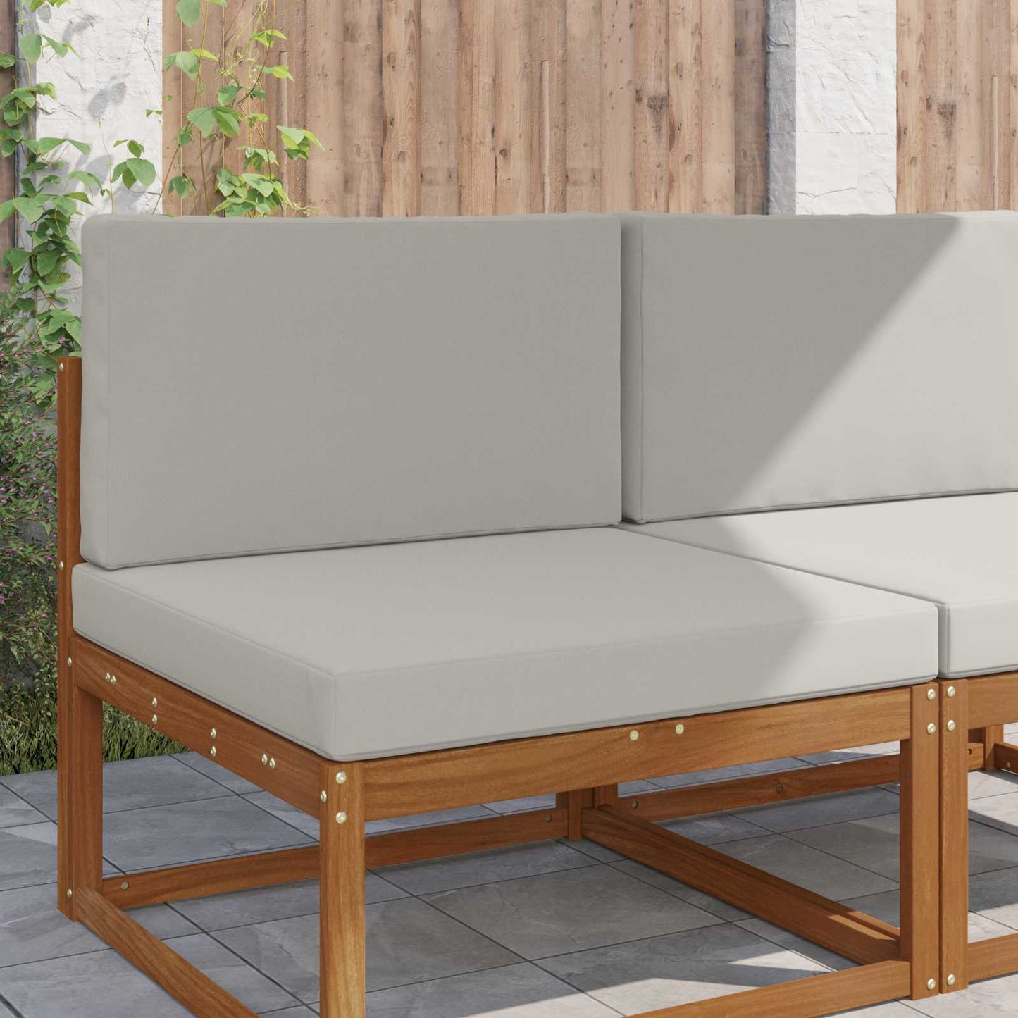 Udendørs Sofa Pude 2 pcs Grå Polyester