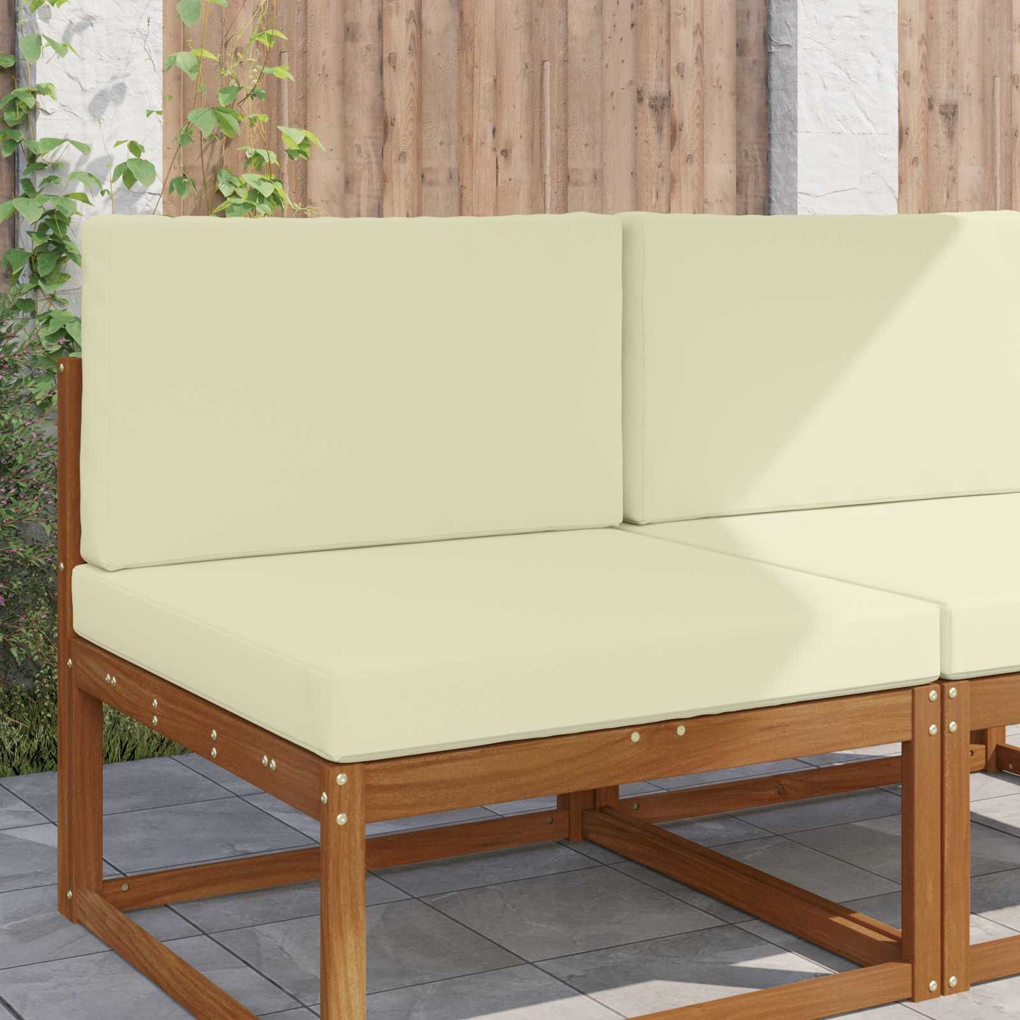 Udendørs Sofa Pude 2 pcs Creme Polyester