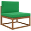 Udendørs Sofa Pude 2 pcs Grøn Polyester