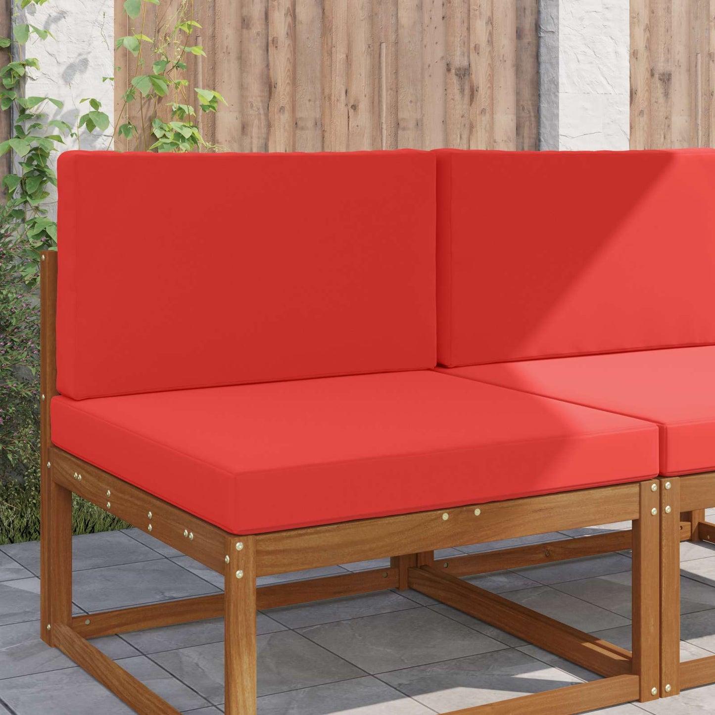 Udendørs Sofa Pude 2 pcs Rød Polyester