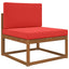 Udendørs Sofa Pude 2 pcs Rød Polyester