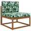 Udendørs Sofa Pude 2 pcs Bladmønster Polyester