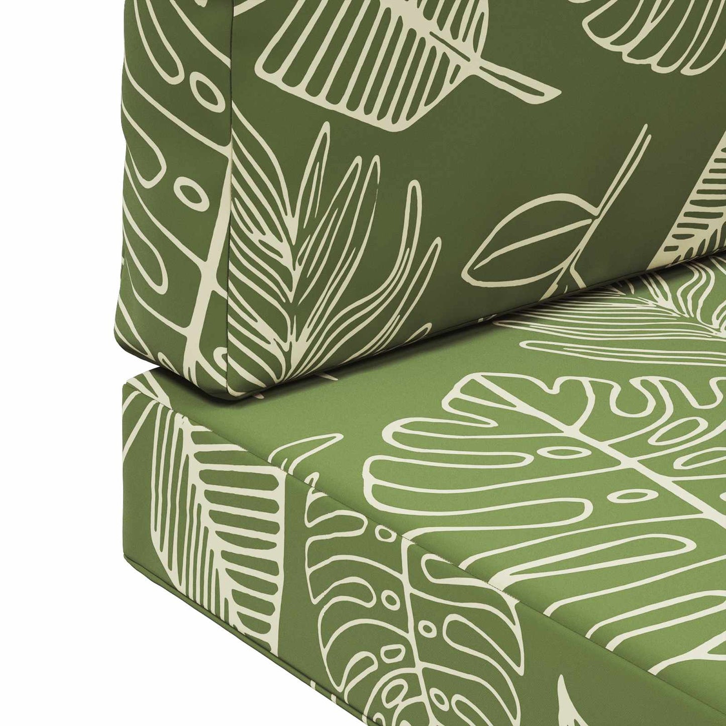Udendørs Sofa Pude 2 pcs Bladdesign Polyester
