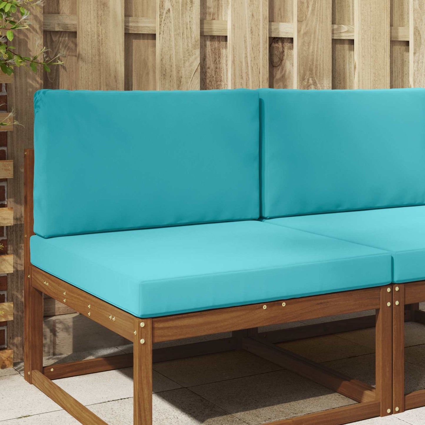 Udendørs Sofa Pude 2 pcs Turkis Polyester