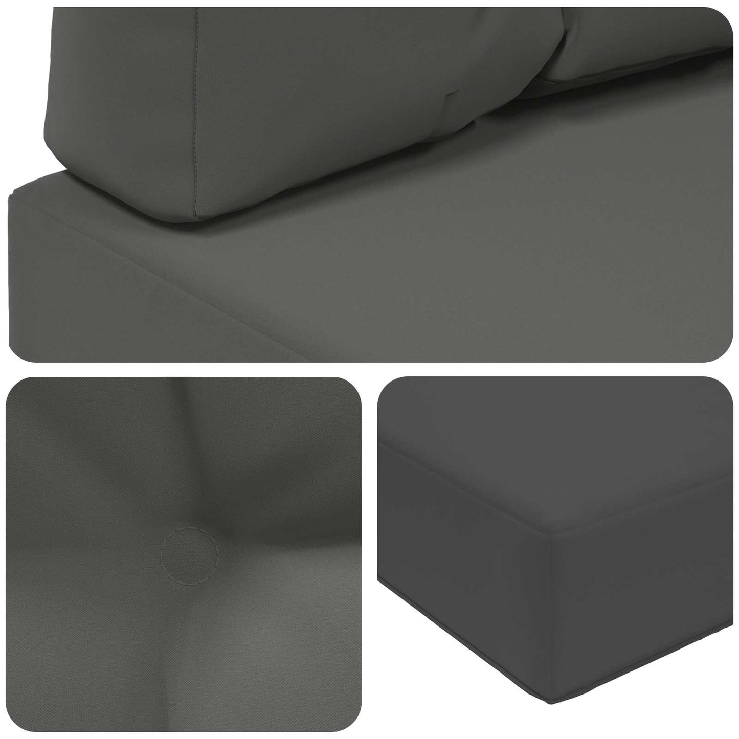 Udendørs Sofa Pude 2 pcs Antracit Polyester