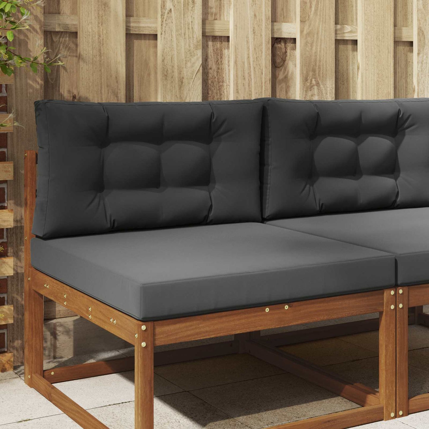 Udendørs Sofa Pude 2 pcs Antracit Polyester