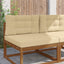 Udendørs Sofa Pude 2 pcs Beige Polyester