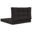 Udendørs Sofa Pude 2 pcs Sort Polyester