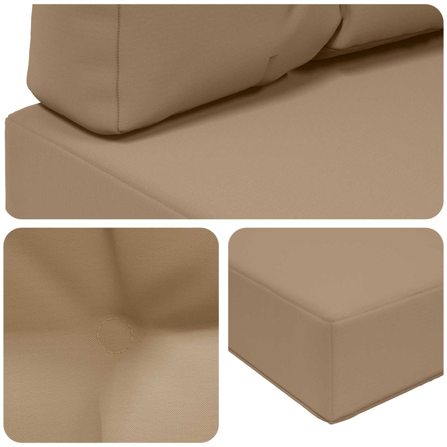 Udendørs Sofa Pude 2 pcs Gråbrun Polyester
