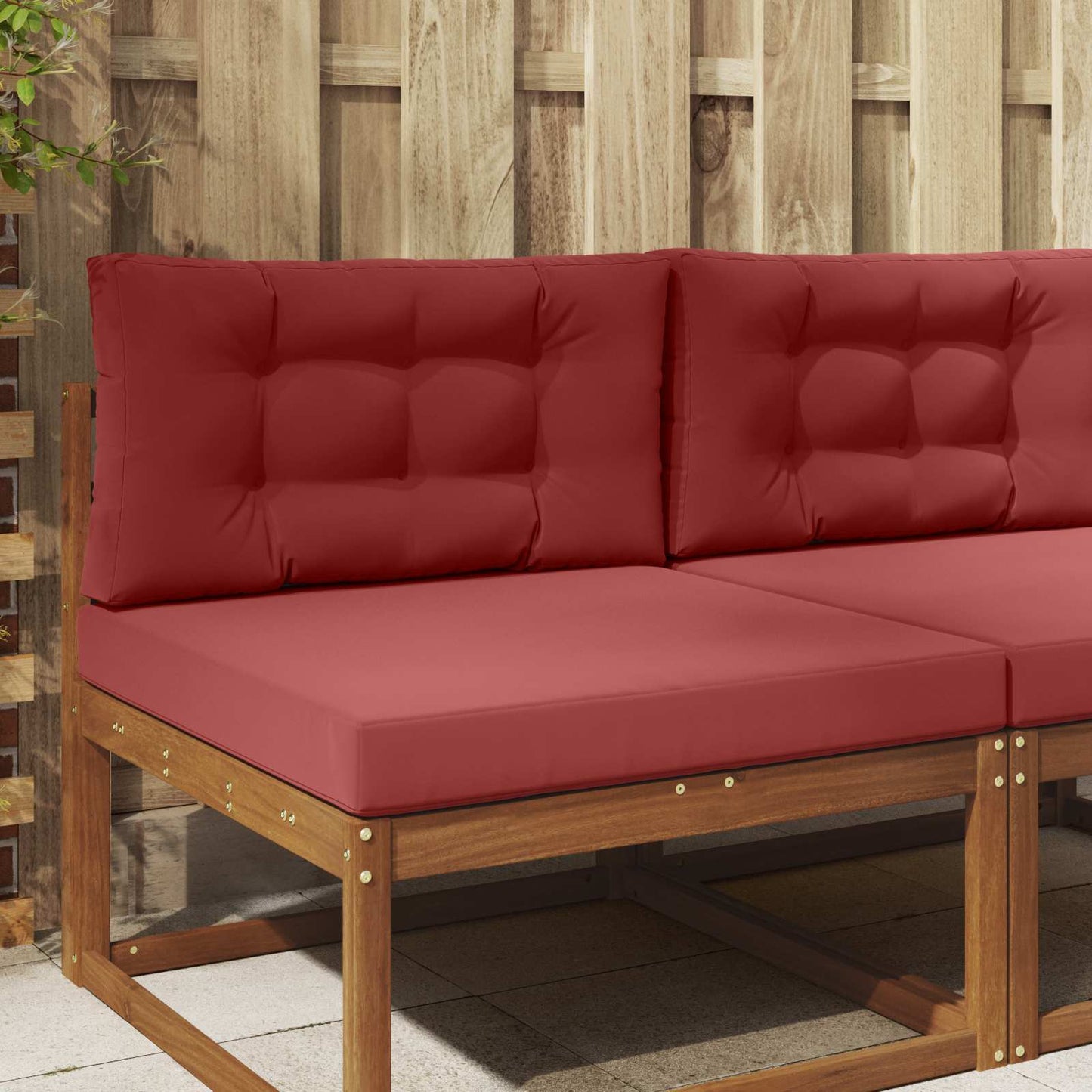 Udendørs Sofa Pude 2 pcs Vinrød Polyester
