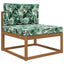 Udendørs Sofa Pude 2 pcs Bladmønster Polyester