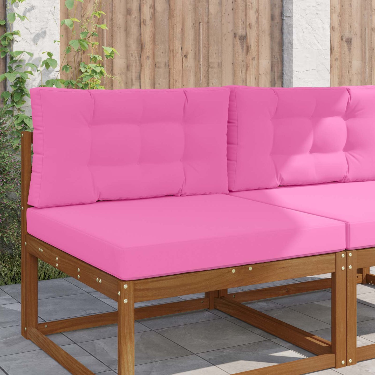Udendørs Sofa Pude 2 pcs Lyserød Polyester