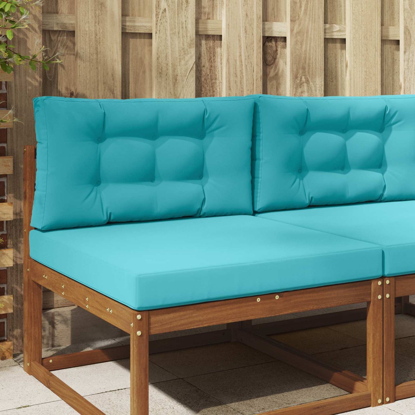 Udendørs Sofa Pude 2 pcs Turkis Polyester