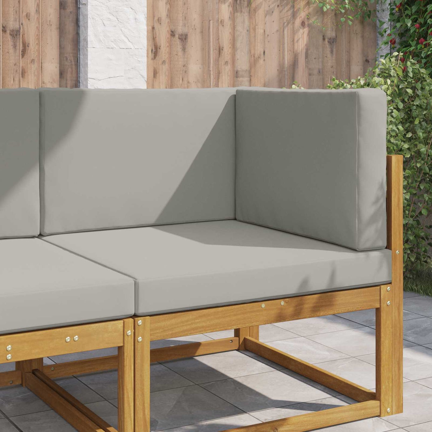 Udendørs Sofa Pude 3 pcs Grå Polyester