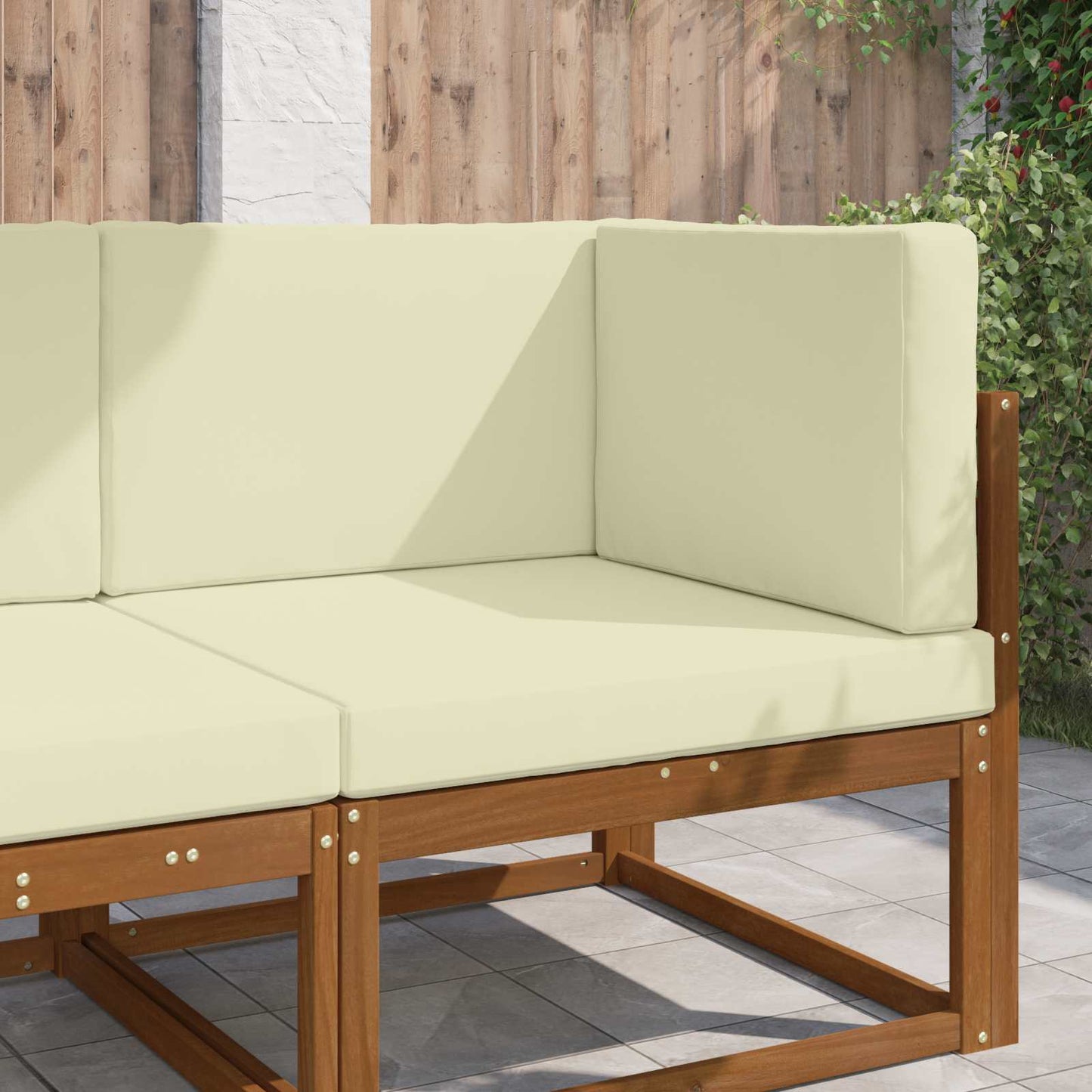 Udendørs Sofa Pude 3 pcs Creme Polyester
