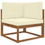 Udendørs Sofa Pude 3 pcs Creme Polyester