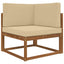 Udendørs Sofa Pude 3 pcs Beige Polyester