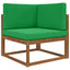 Udendørs Sofa Pude 3 pcs Grøn Polyester