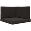 Udendørs Sofa Pude 3 pcs Sort Polyester