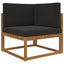 Udendørs Sofa Pude 3 pcs Sort Polyester