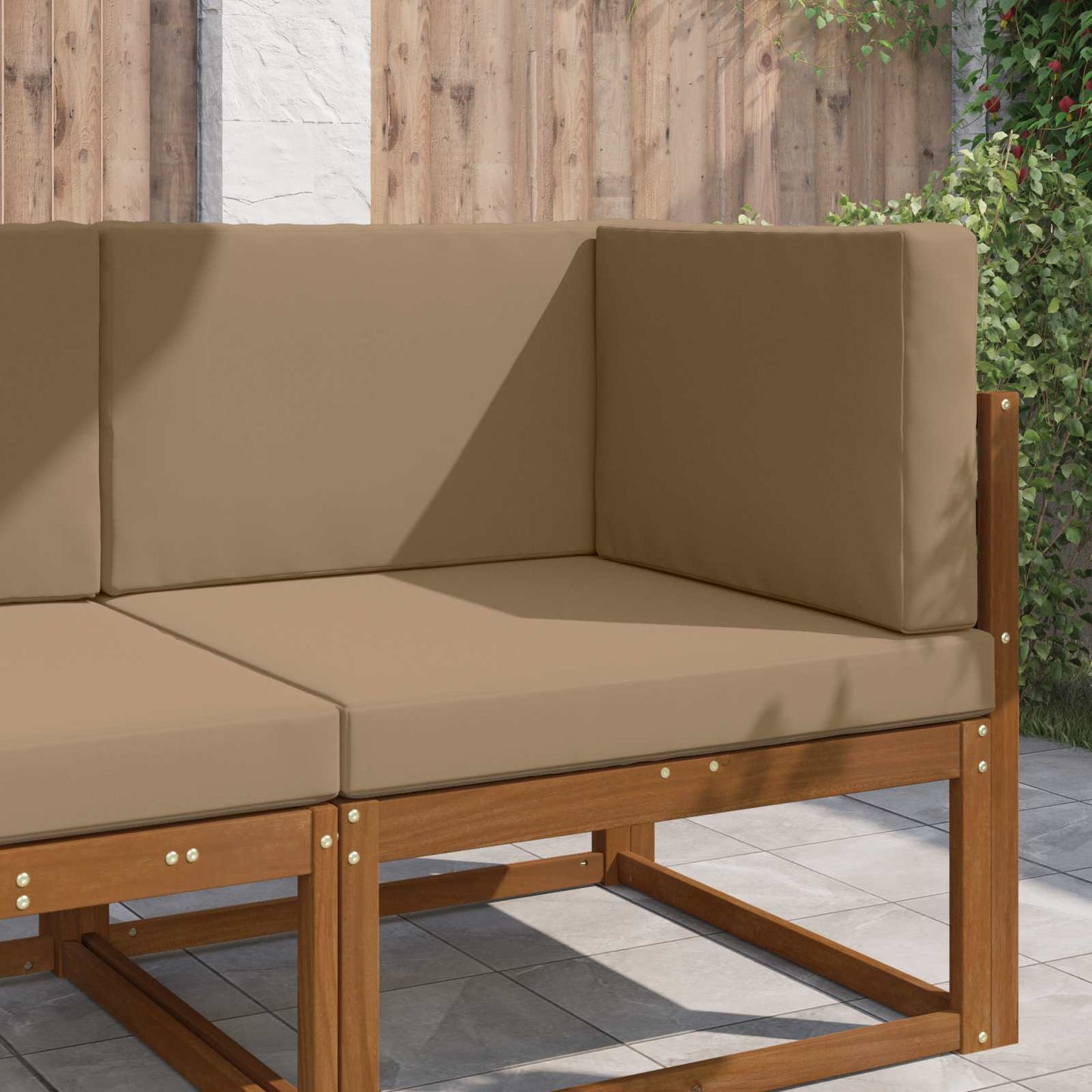Udendørs Sofa Pude 3 pcs Gråbrun Polyester